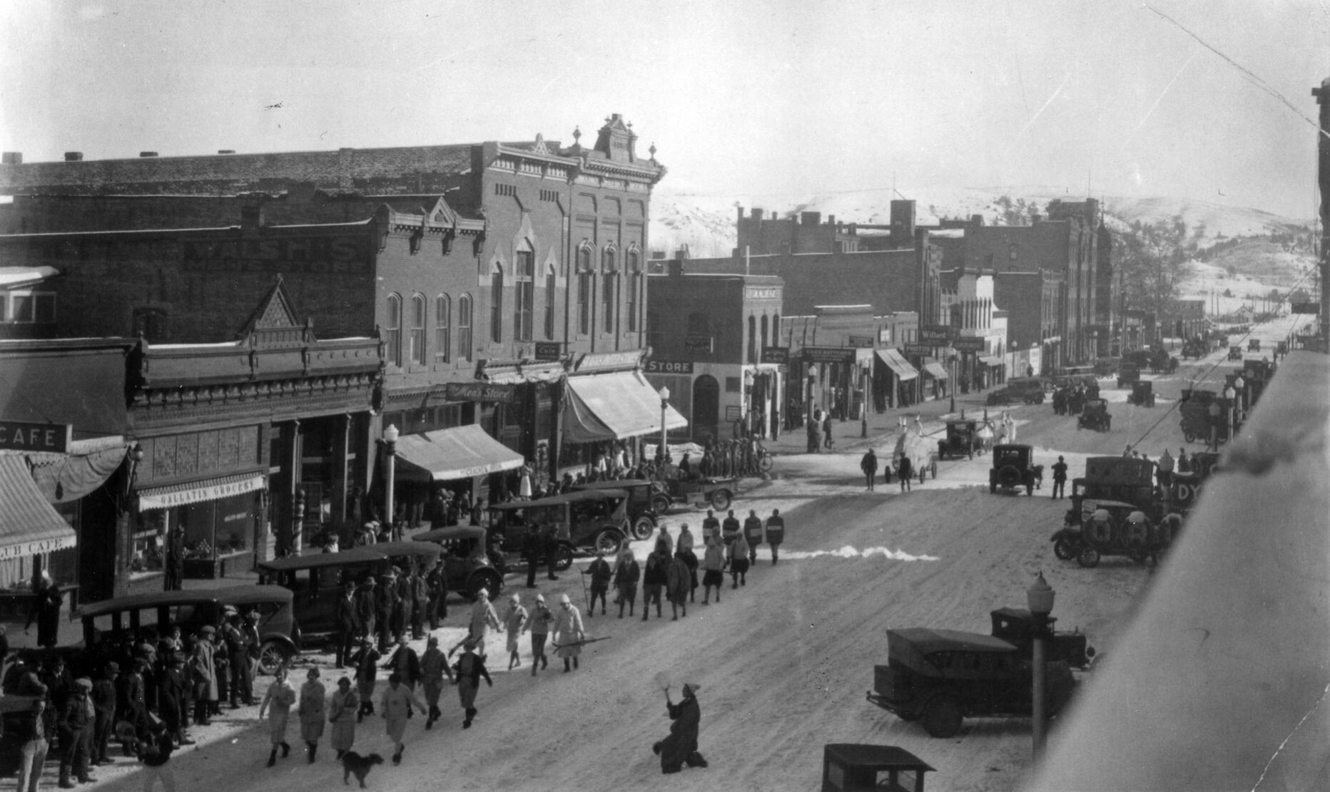 Parade, Main Street in Bozeman, circa 1920